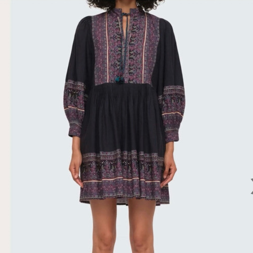 Sea New York Iris Adella Print Tunic Dress Boho Bohemian Dress